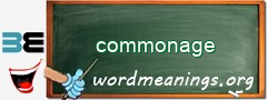 WordMeaning blackboard for commonage